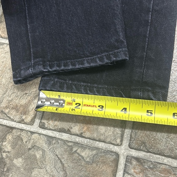 Women’s Levi’s Button Fly Jeans Straight Leg Dark Black 25” Waist - Picture 14 of 14